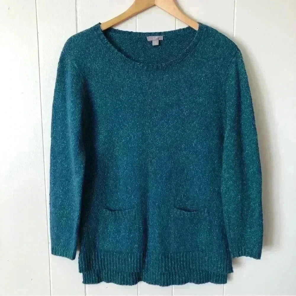 J.Jill Cotton Blend Sweater with pockets Size XS
